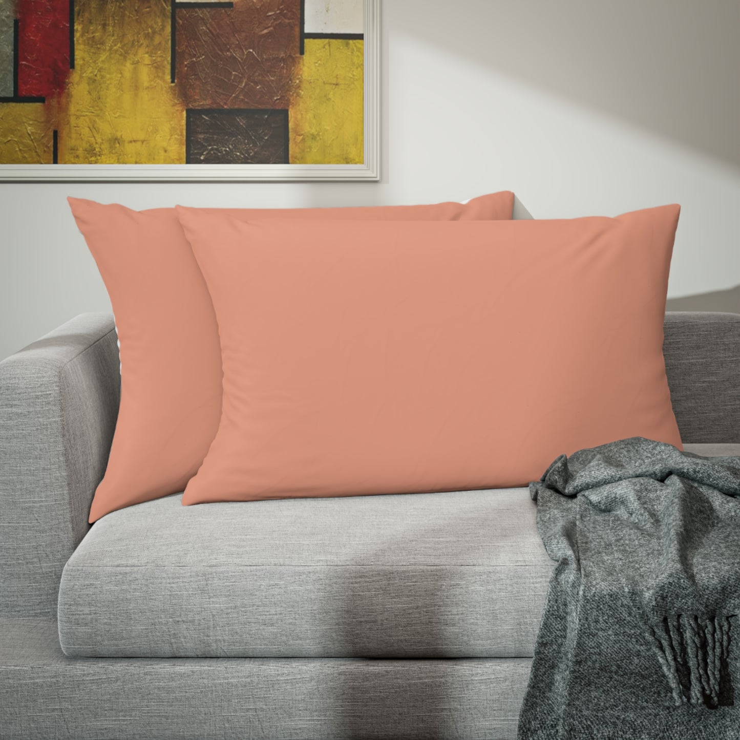 True Holiday Coral Spice Orange Solids Pillow Sham