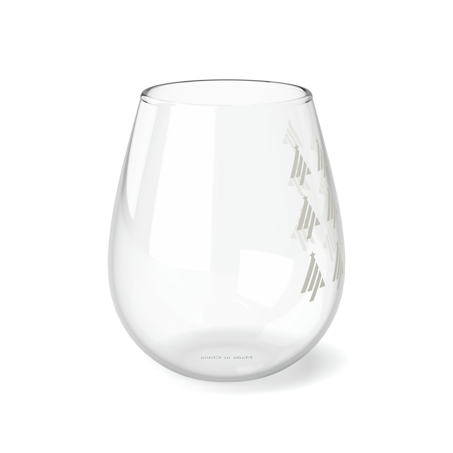 True Holiday Swiss Coffee White Solids 11.75oz Stemless Wine Glass
