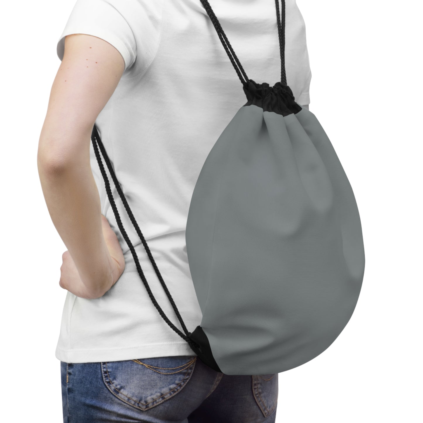 True Holiday Shaker Gray Gray Solids Drawstring Bag