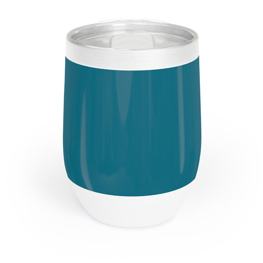 True Holiday Deep Ocean Blue Solids Chill Wine Tumbler