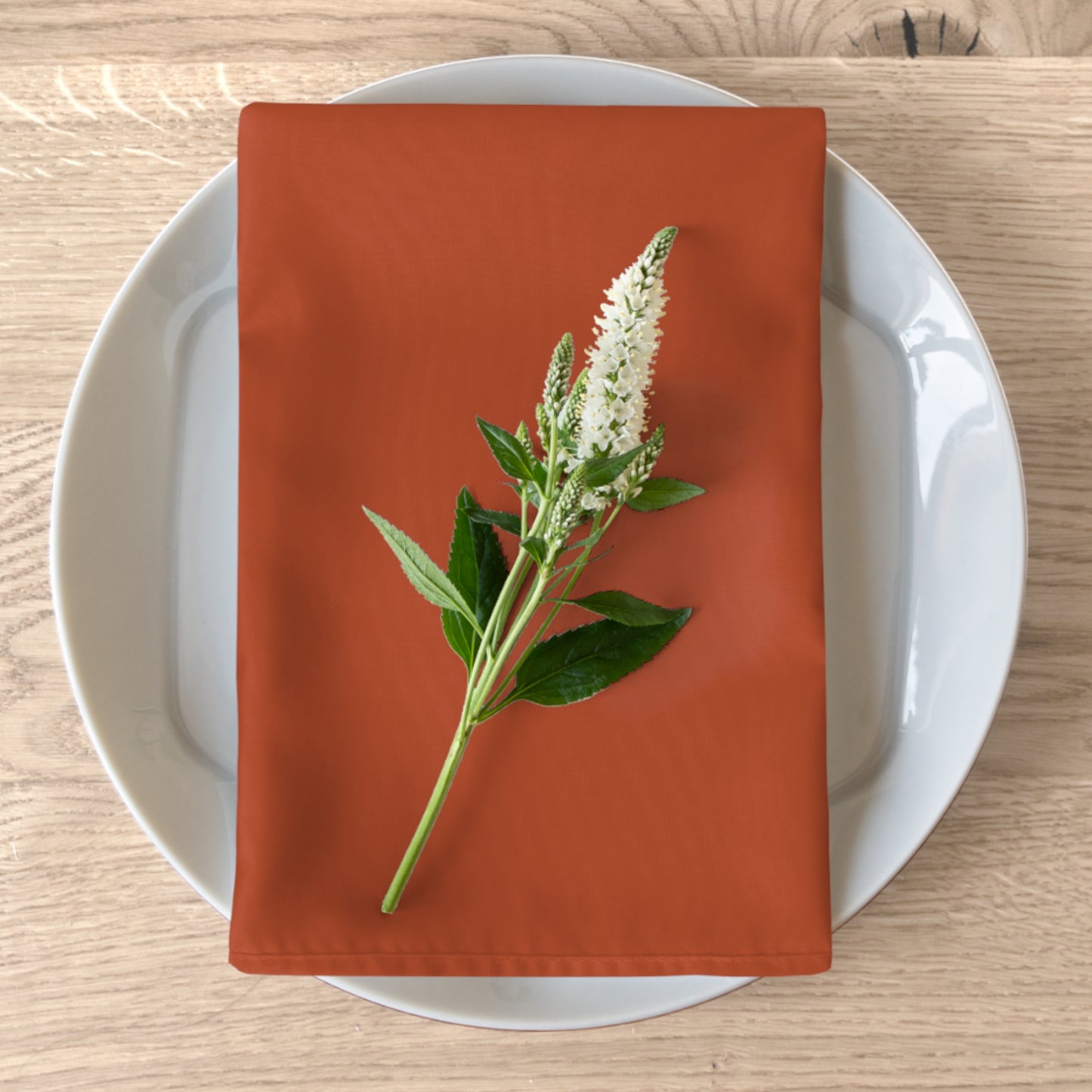 True Holiday Fireball Orange Solids Napkins