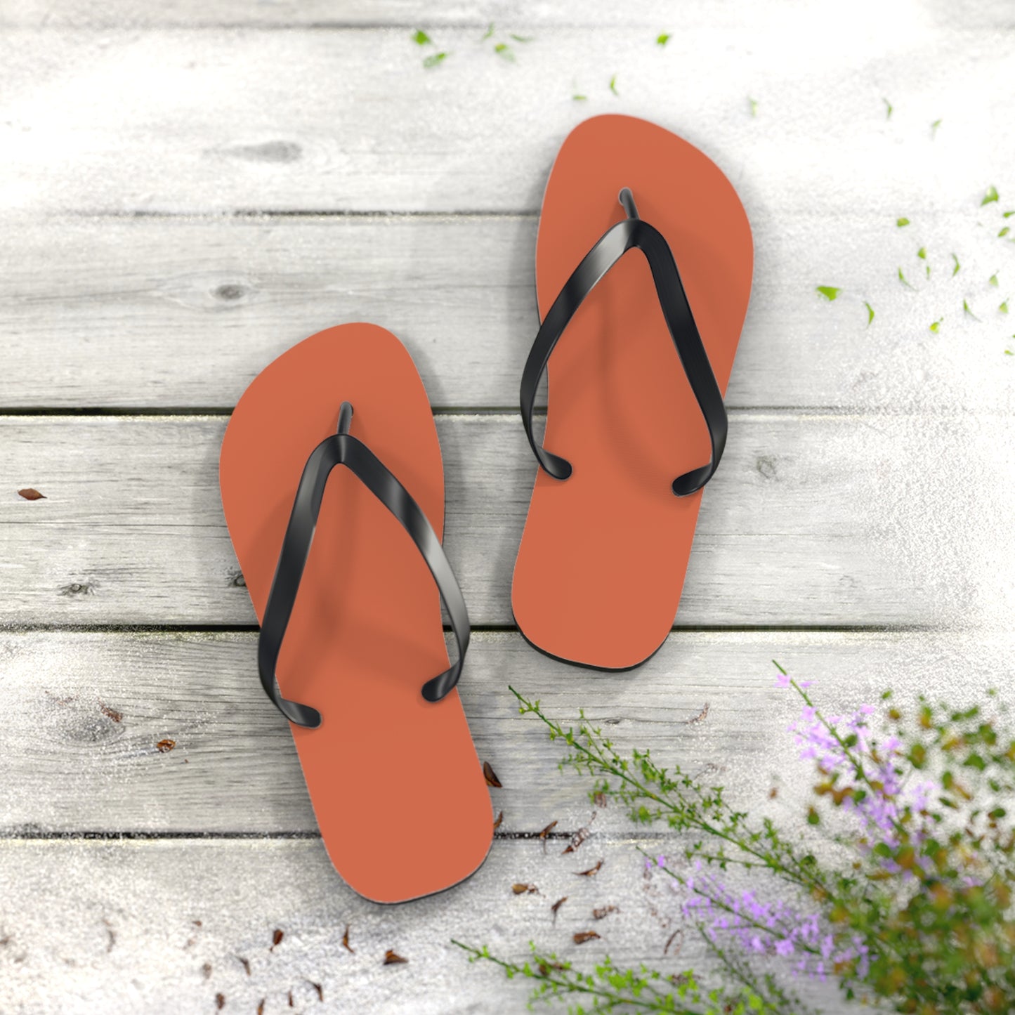 True Holiday Autumn Cover Orange Solids Flip Flops