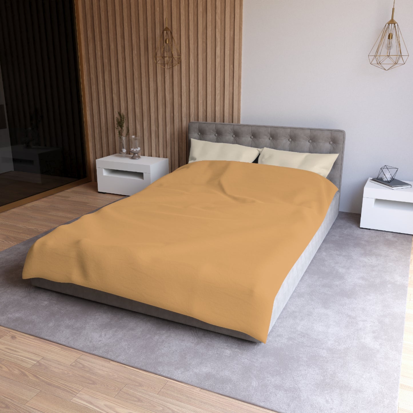 True Holiday Tiger Eye Yellow Solids Duvet Cover