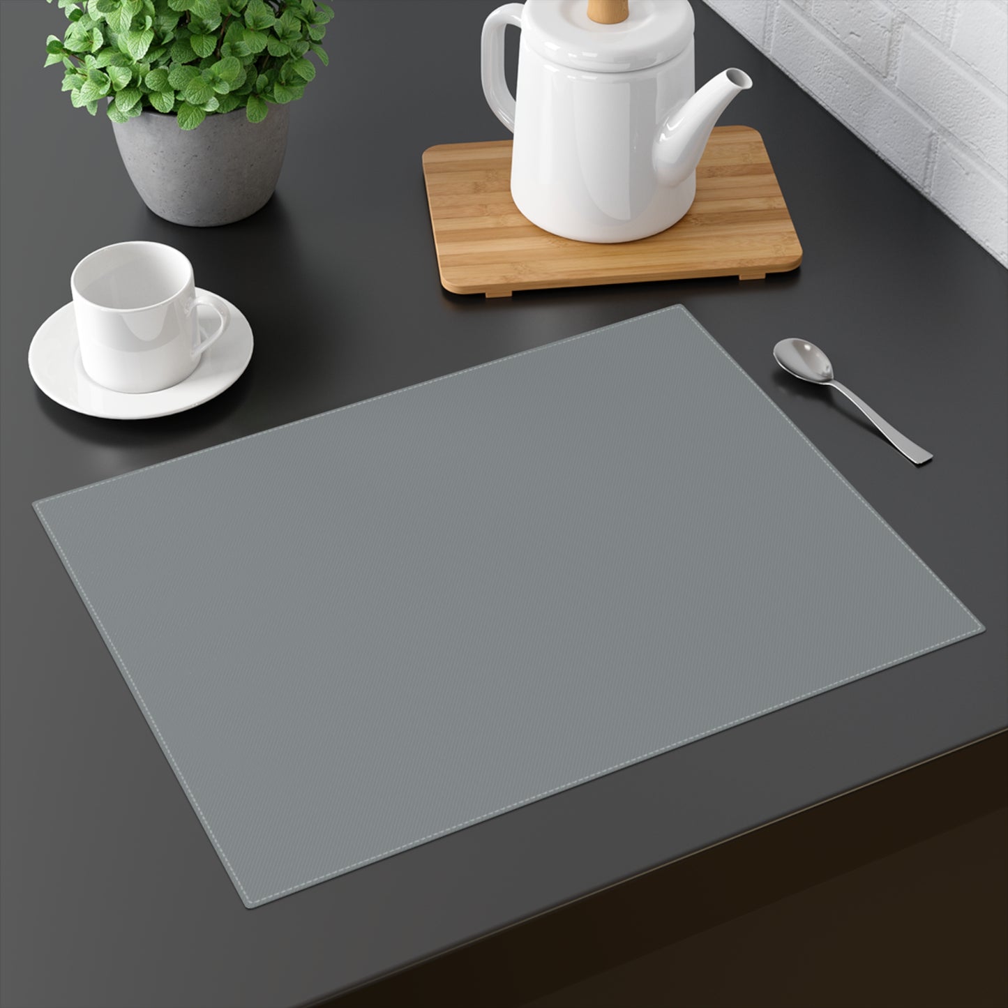 True Holiday Shaker Gray Gray Solids Placemat