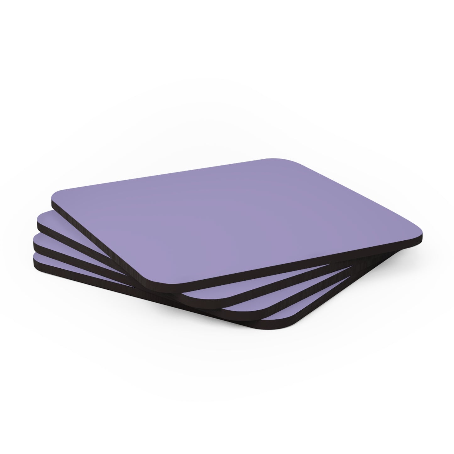 True Holiday Mighty Aphrodite Purple Solids Corkwood Coaster Set