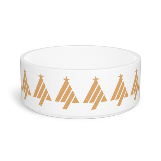 True Holiday Tiger Eye Yellow Solids Pet Bowl