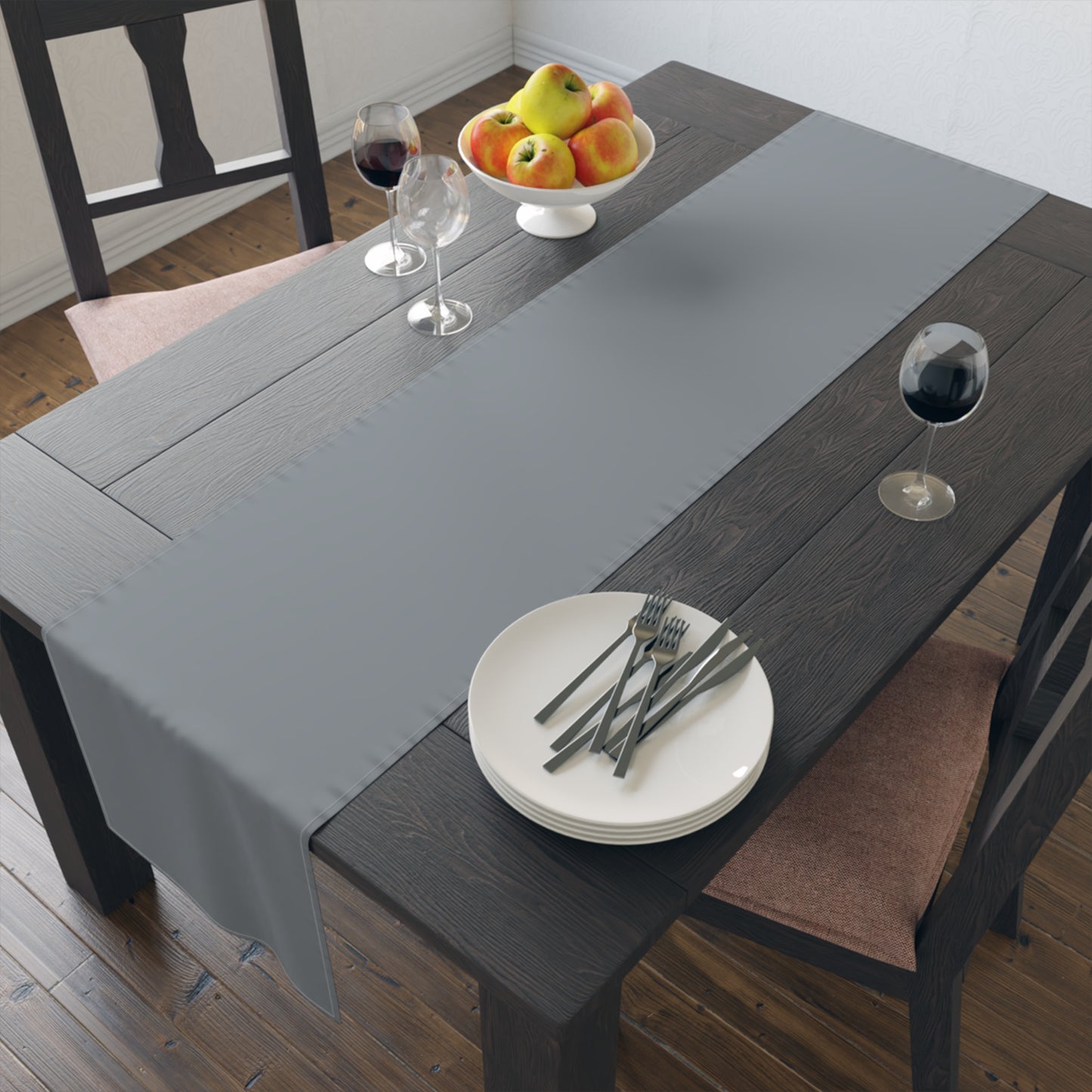 True Holiday Gray Cardigan Gray Solids Table Runner