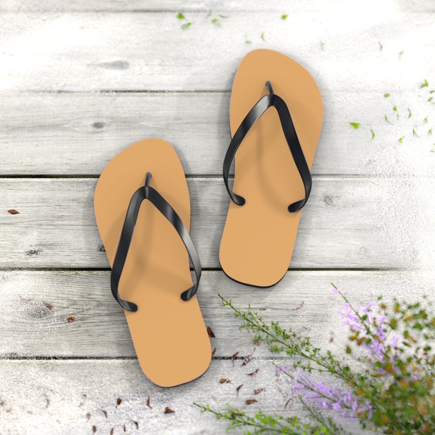 True Holiday Tiger Eye Yellow Solids Flip Flops