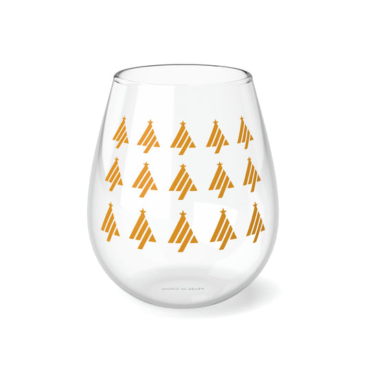 True Holiday Citrus Blast Yellow Solids 11.75oz Stemless Wine Glass