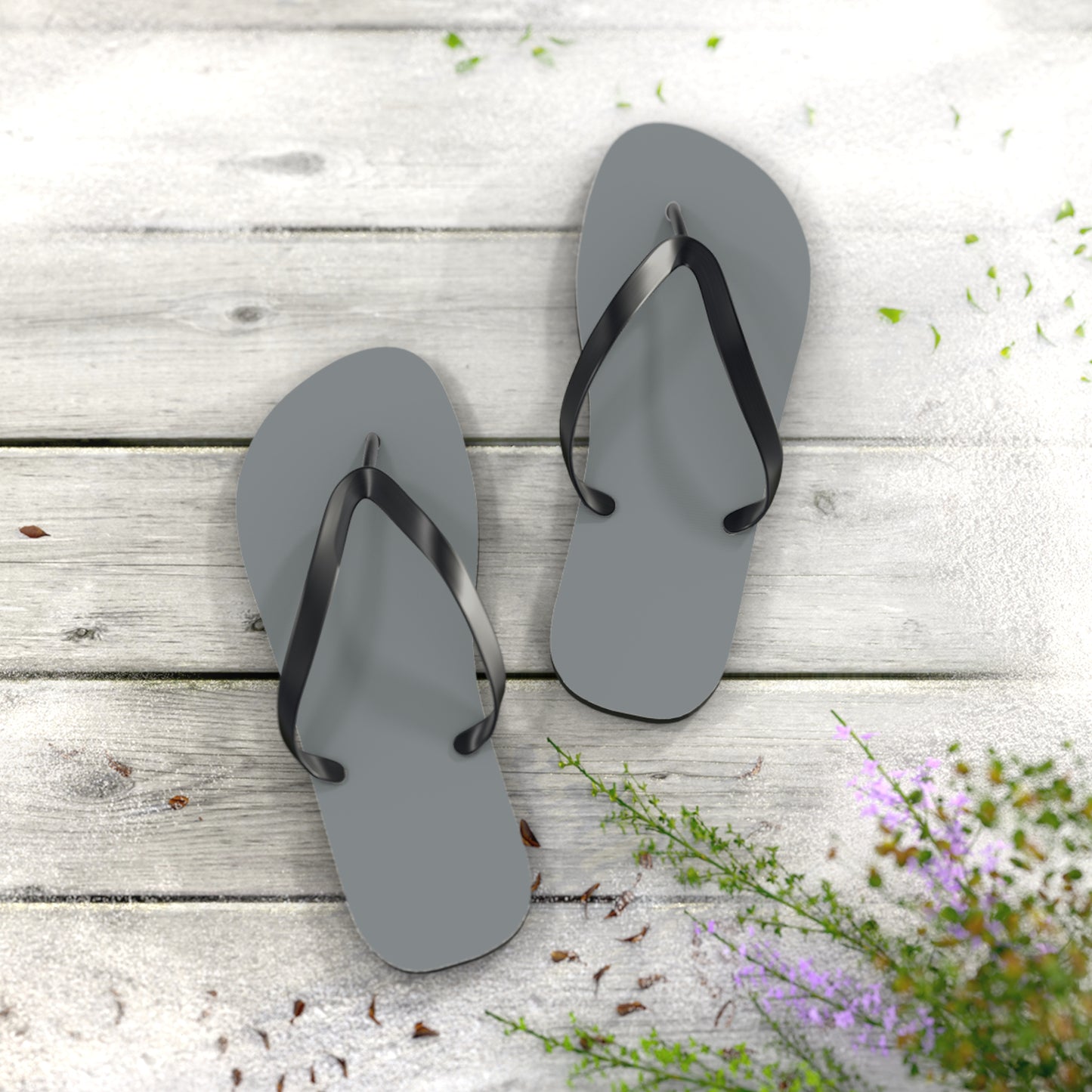 True Holiday Shaker Gray Gray Solids Flip Flops