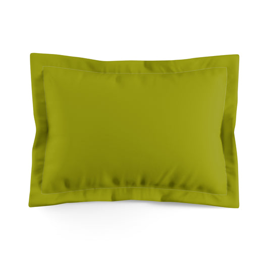 True Holiday Dark Lime Green Solids Microfiber Pillow Sham