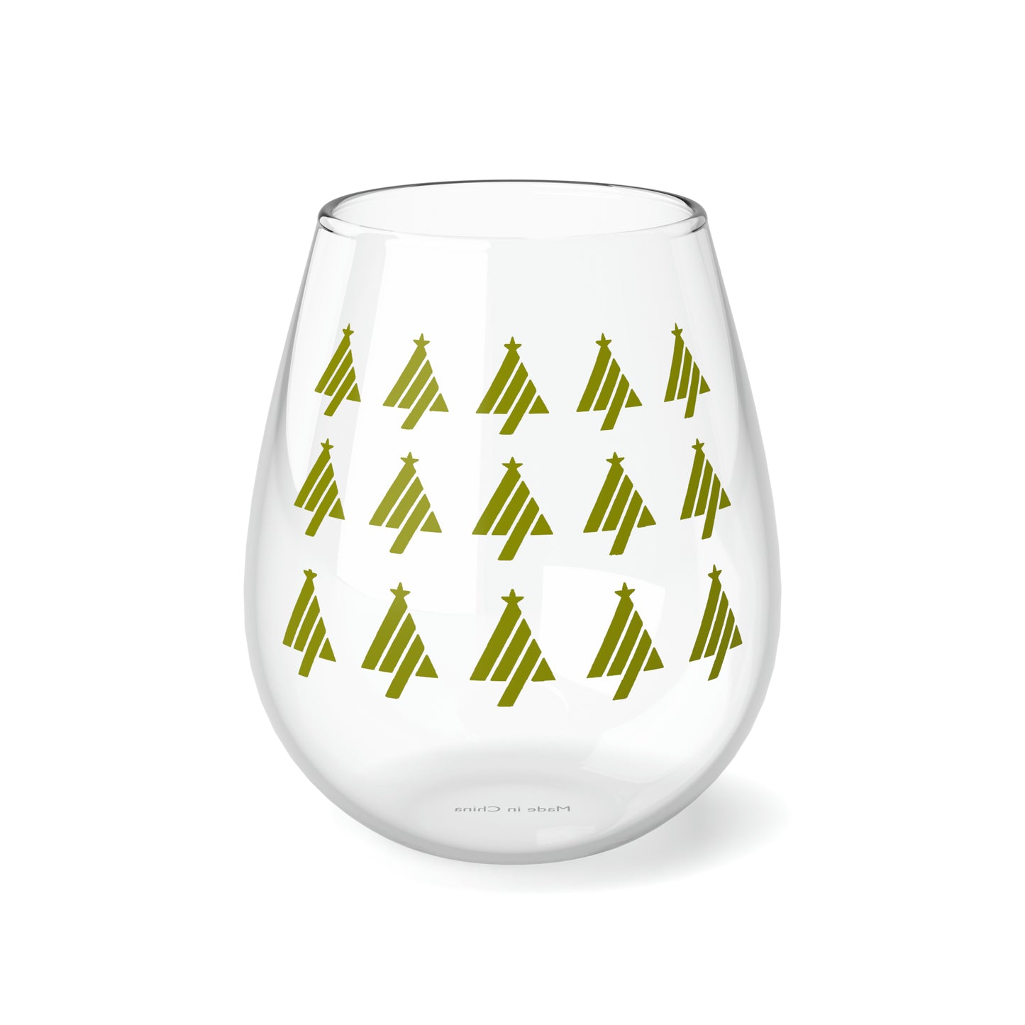 True Holiday Dark Lime Green Solids 11.75oz Stemless Wine Glass