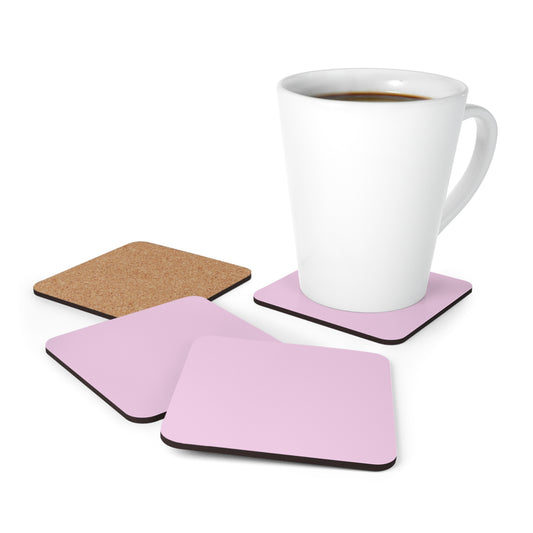True Holiday Valentines Day Red Solids Corkwood Coaster Set
