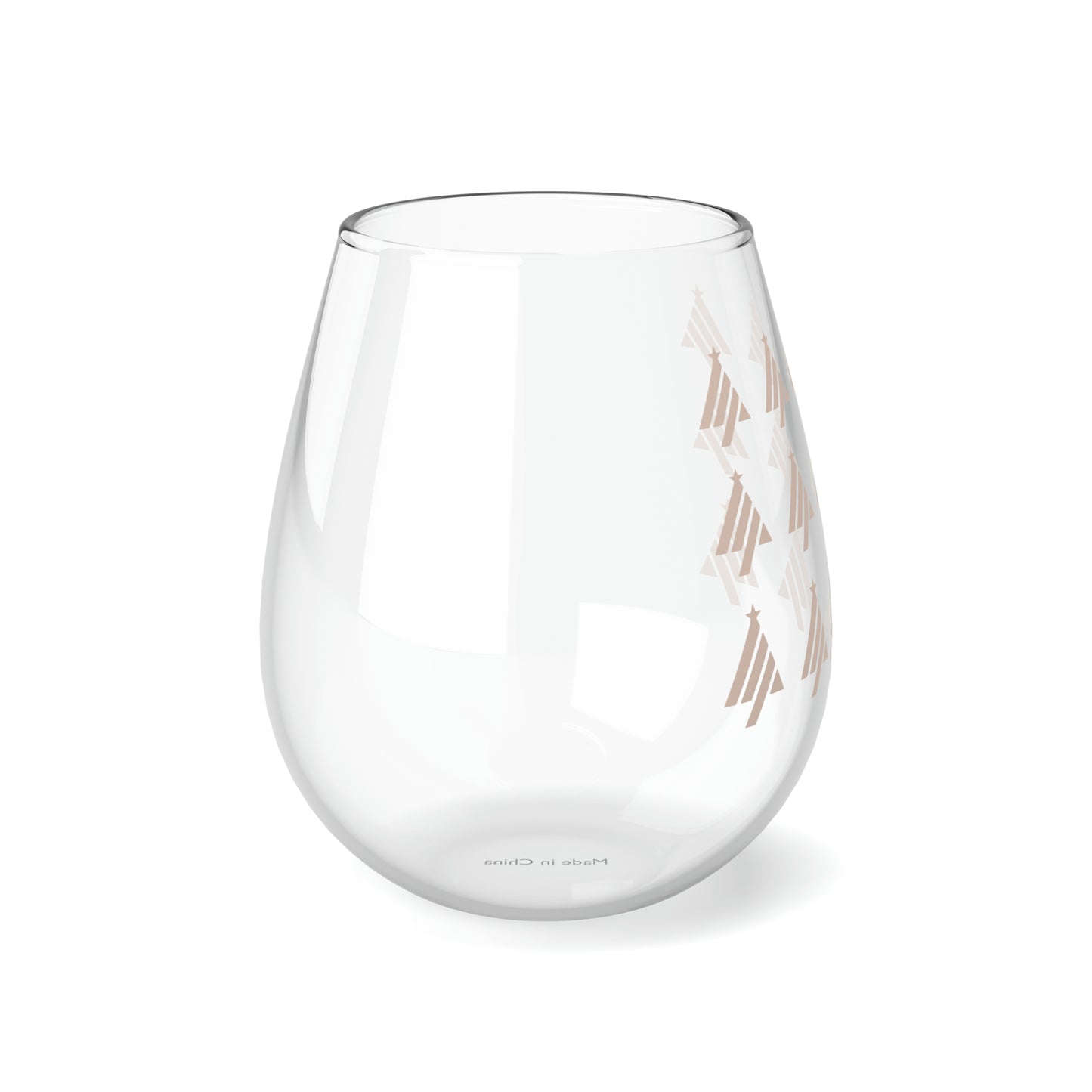 True Holiday Sunlit Coral Orange Solids 11.75oz Stemless Wine Glass