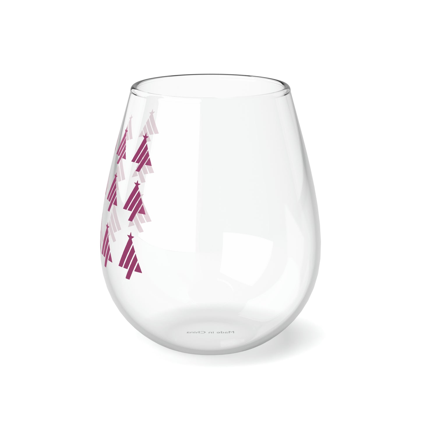 True Holiday Hot Lips Red Solids 11.75oz Stemless Wine Glass