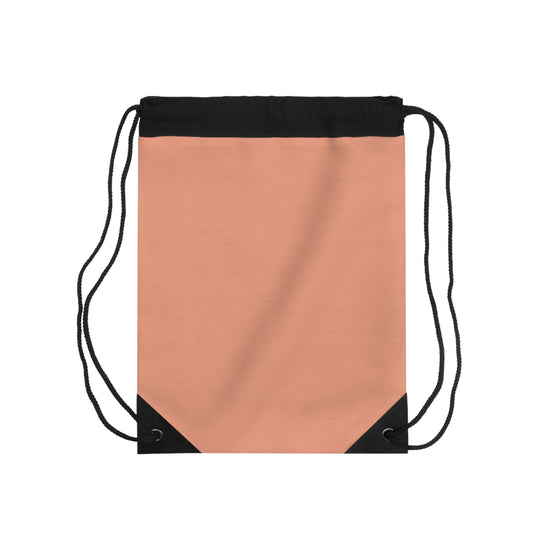 True Holiday Coral Spice Orange Solids Drawstring Bag
