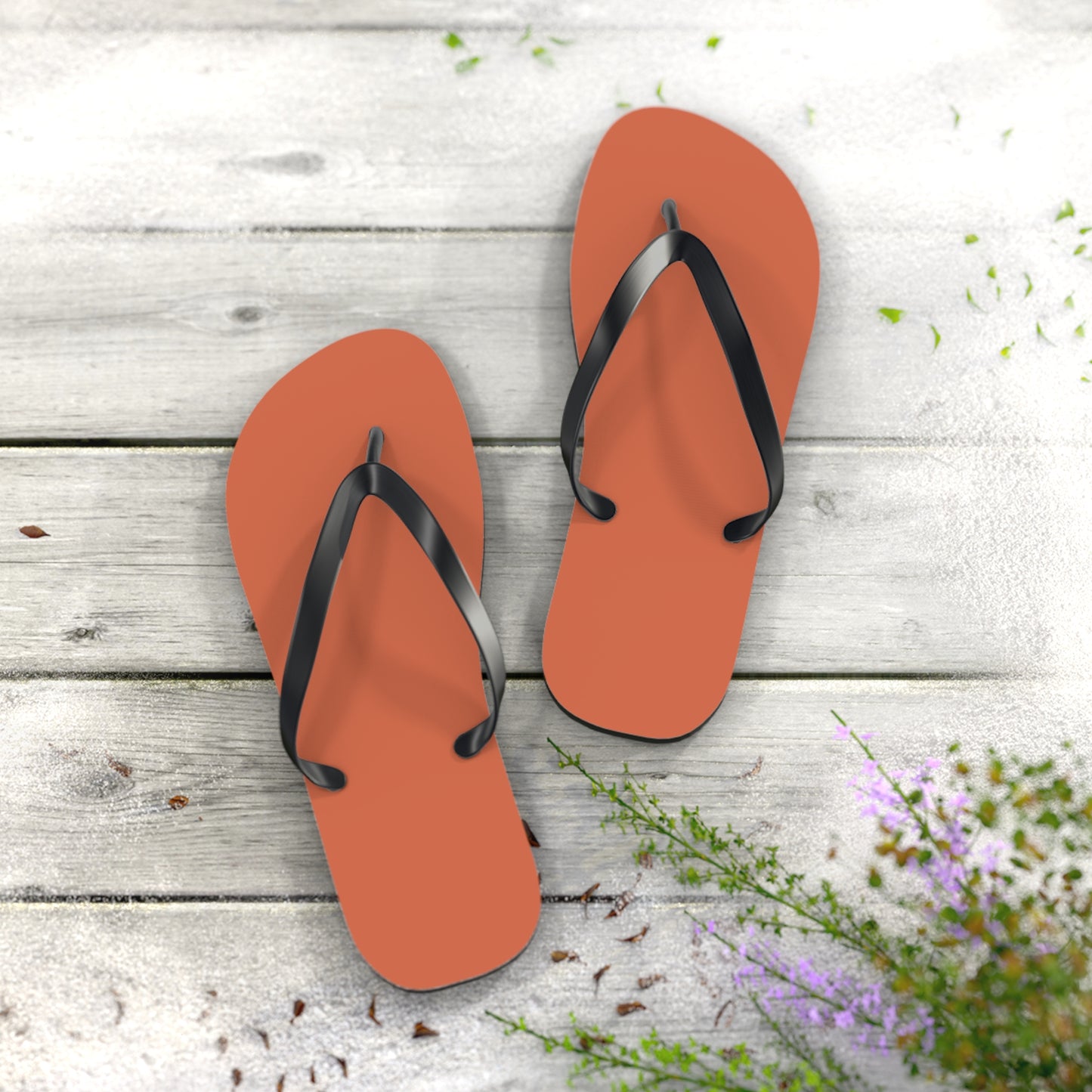 True Holiday Autumn Cover Orange Solids Flip Flops