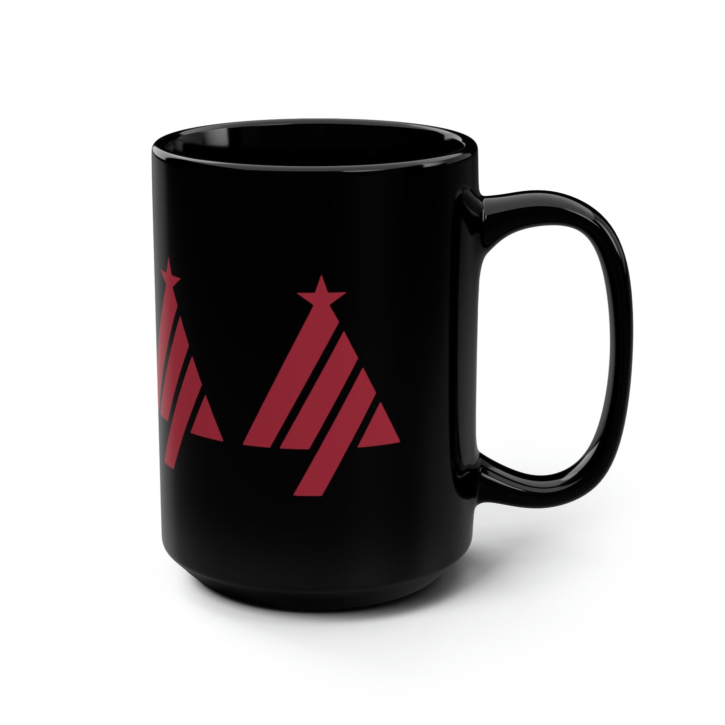 True Holiday Candy Cane Red Solids Black Mug, 15oz