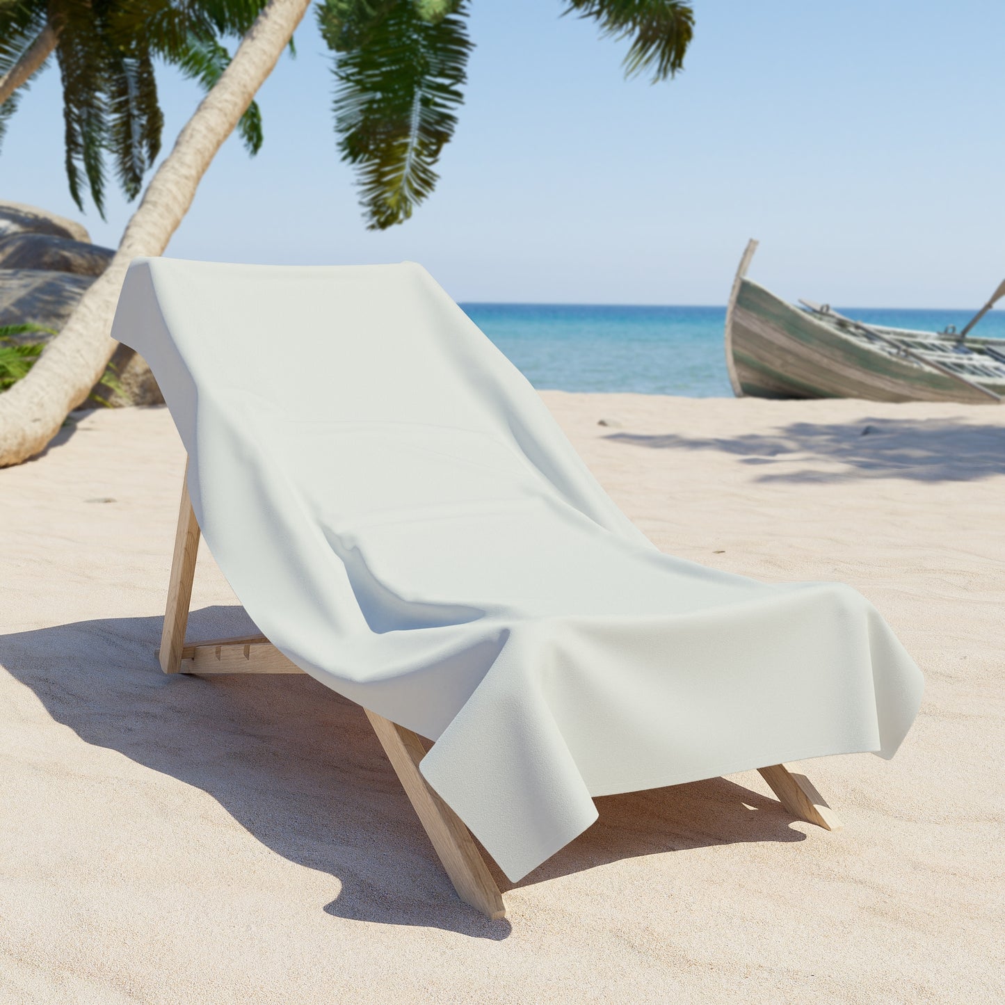 True Holiday White Heron White Solids Beach & Pool Towel
