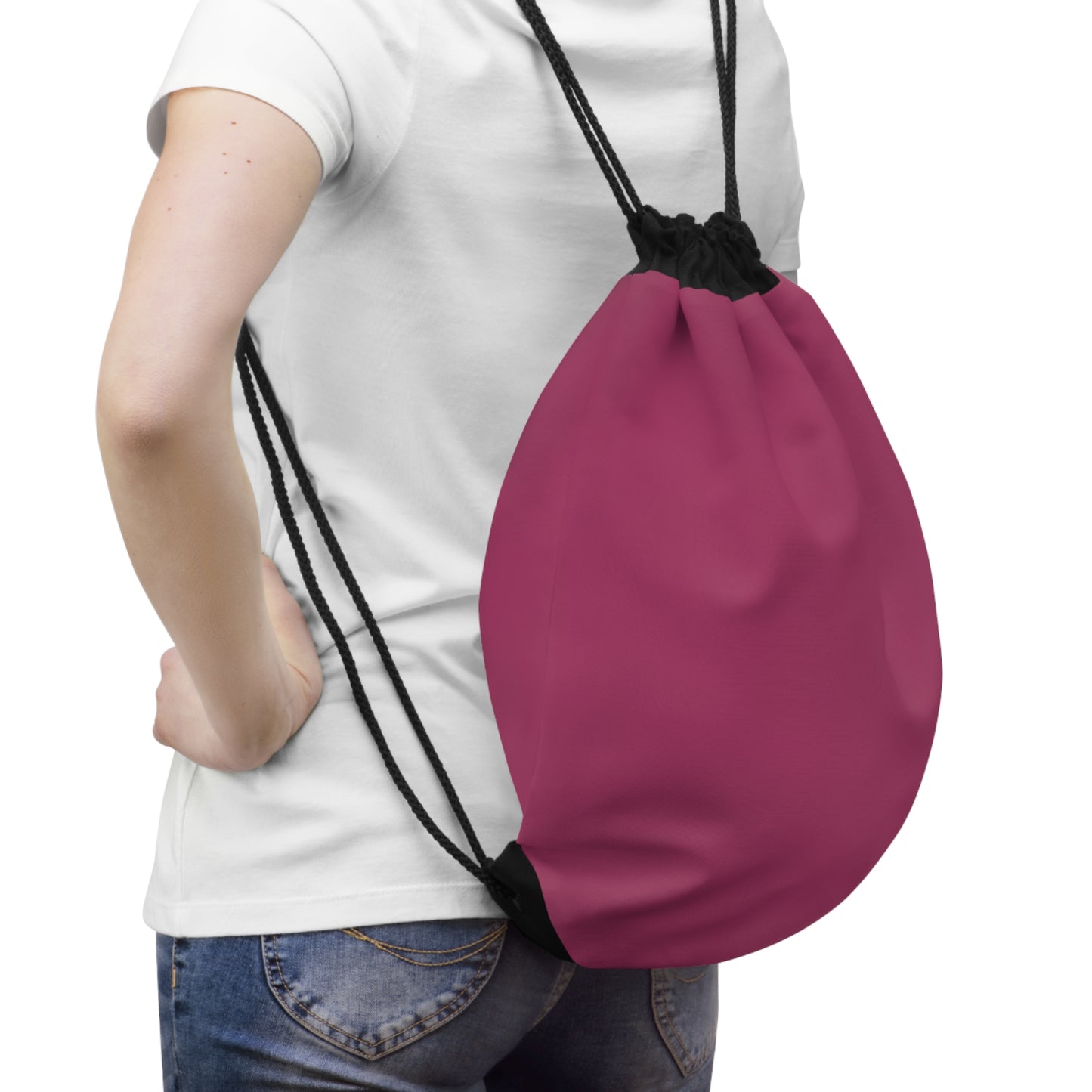 True Holiday Gypsy Pink Red Solids Drawstring Bag