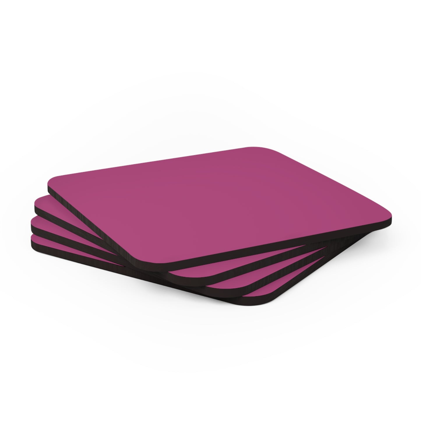 True Holiday Hot Lips Red Solids Corkwood Coaster Set