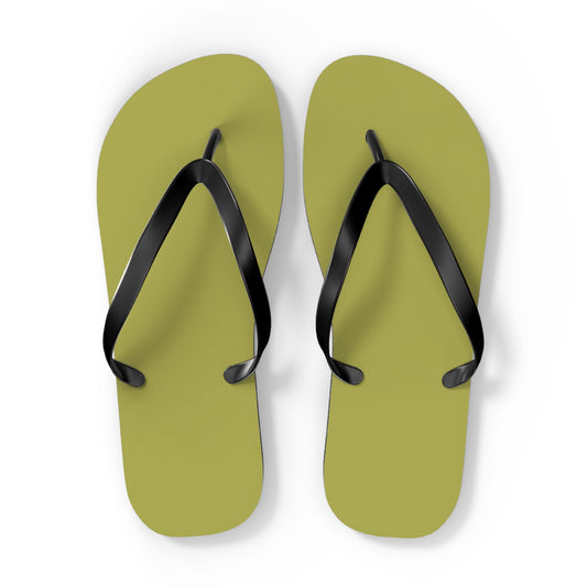True Holiday Perennial Green Solids Flip Flops