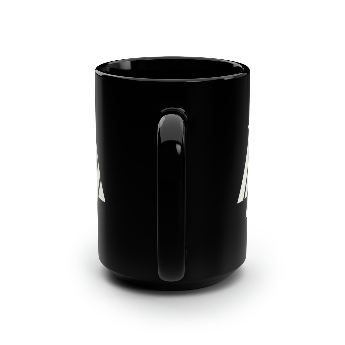 True Holiday White Dove White Solids Black Mug, 15oz