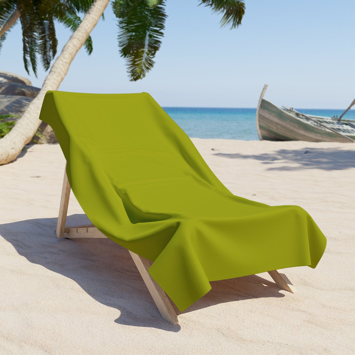 True Holiday Dark Lime Green Solids Beach & Pool Towel