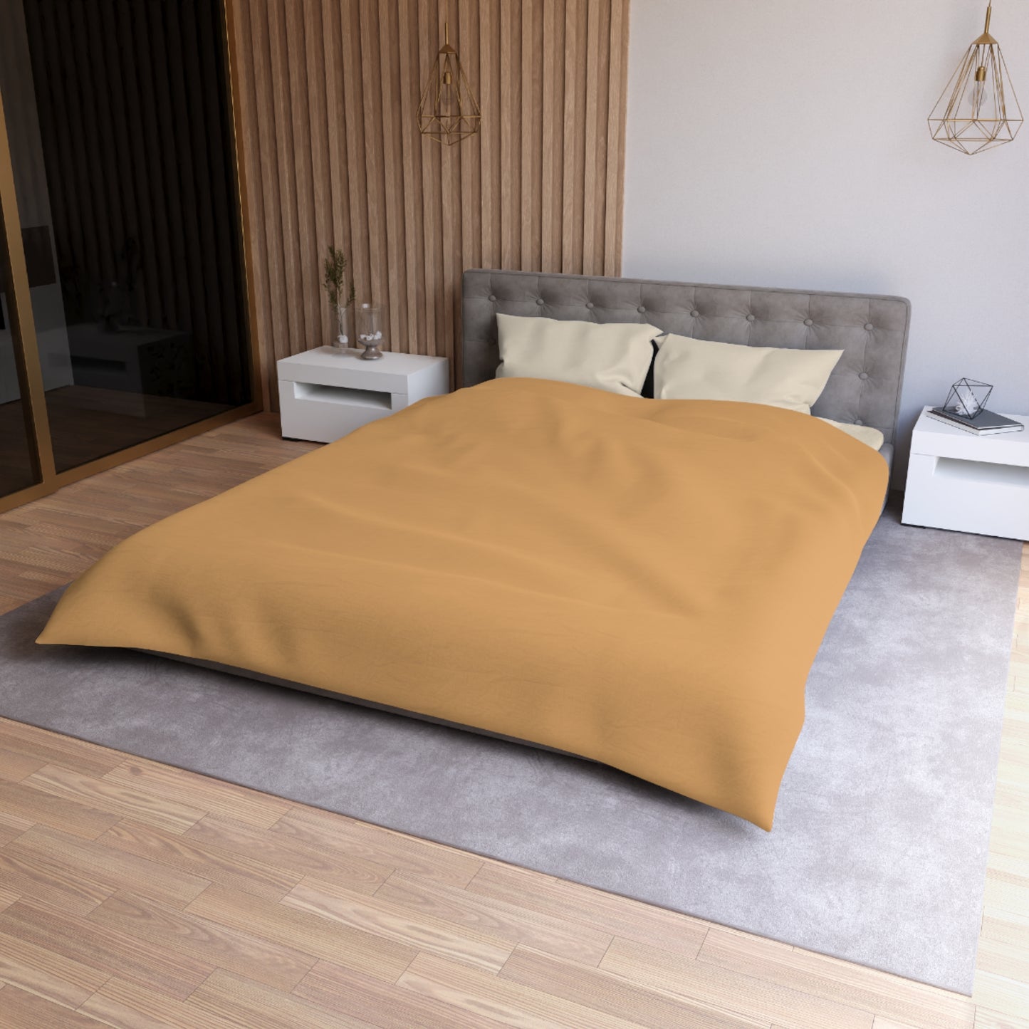 True Holiday Tiger Eye Yellow Solids Duvet Cover
