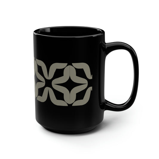True Holiday Antique Pewter Green Solids Black Mug, 15oz