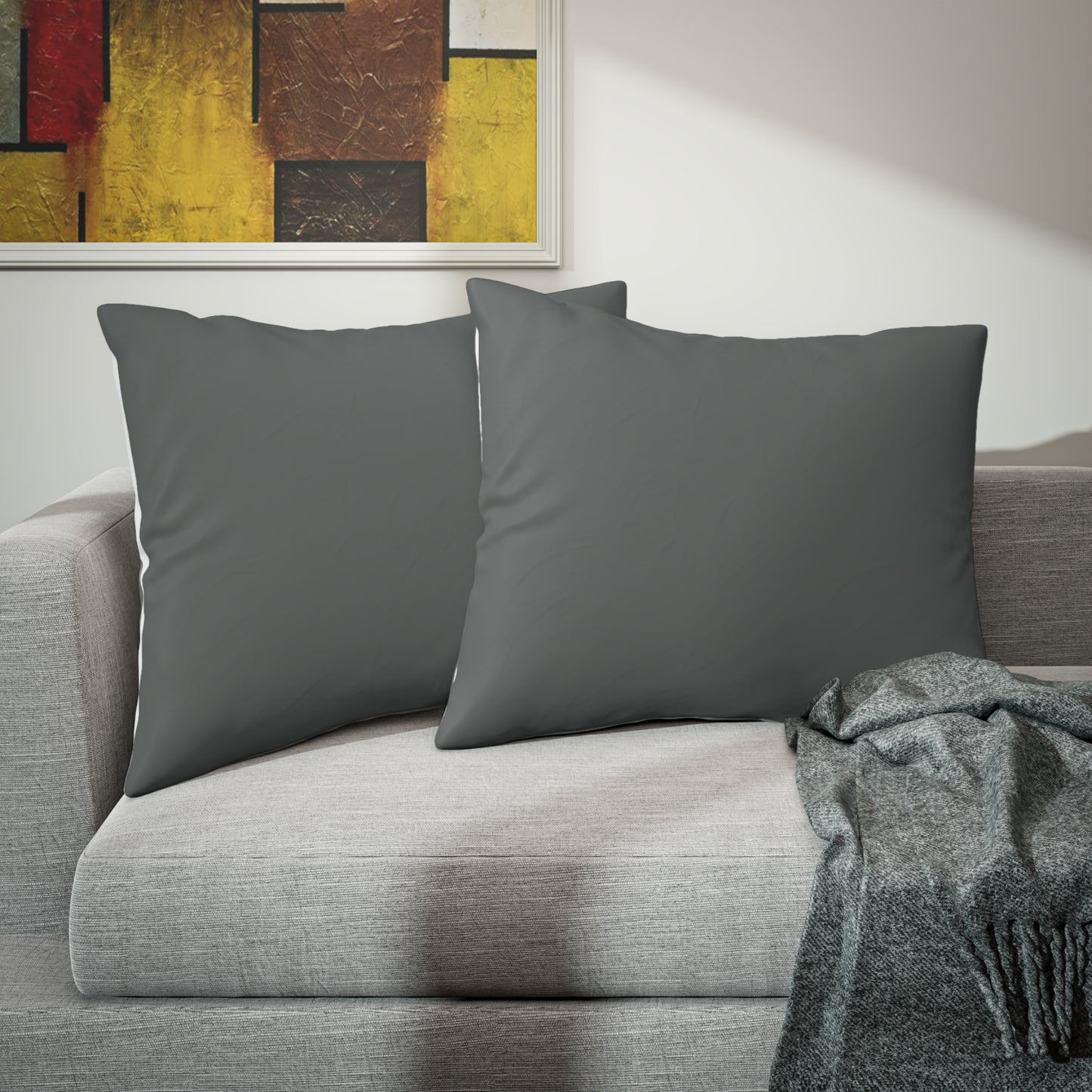 True Holiday Kitty Gray Gray Solids Pillow Sham