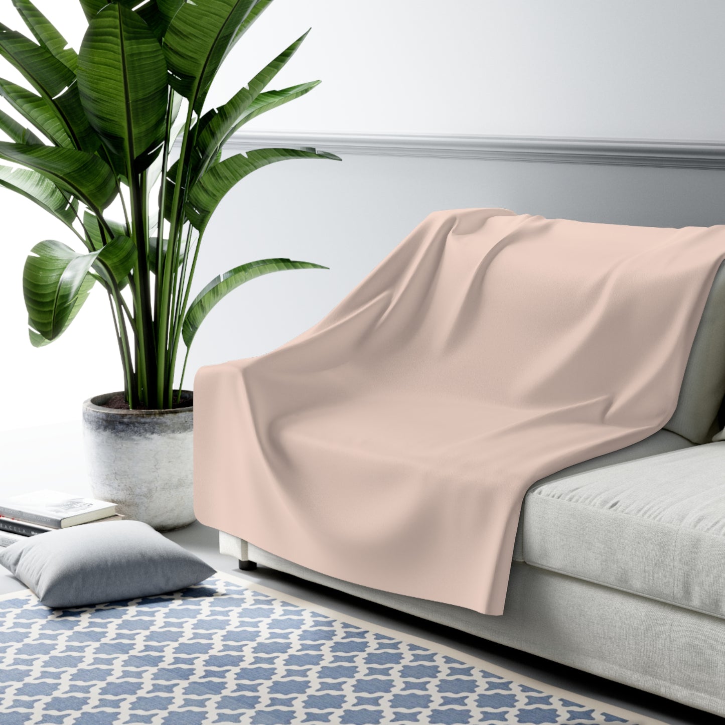 True Holiday Sunlit Coral Orange Solids Throw Blanket