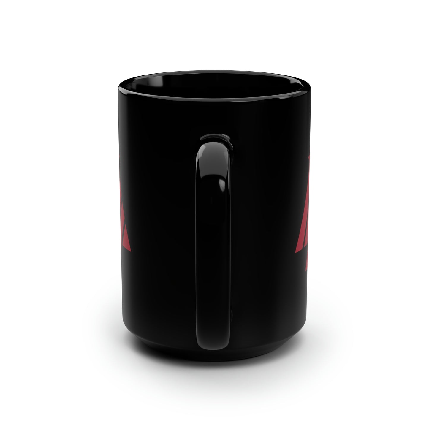 True Holiday Candy Cane Red Solids Black Mug, 15oz