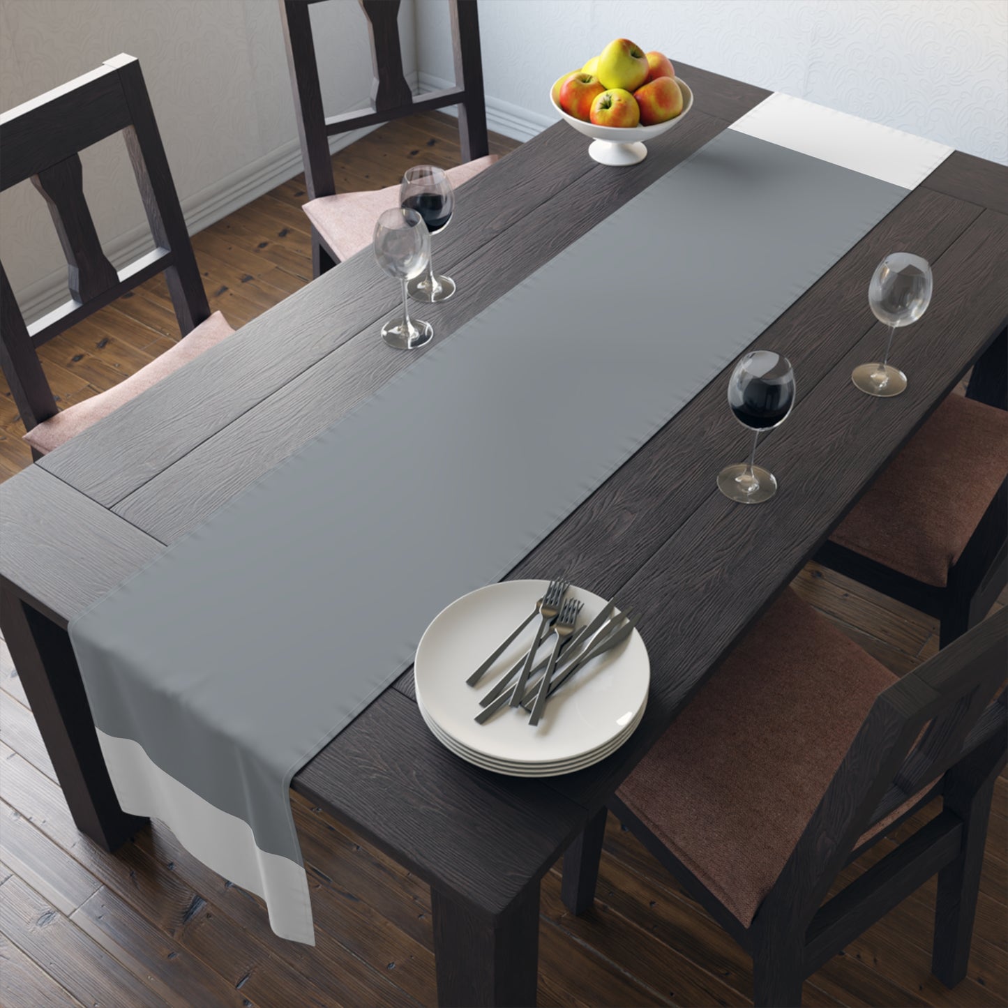 True Holiday Gray Cardigan Gray Solids Table Runner