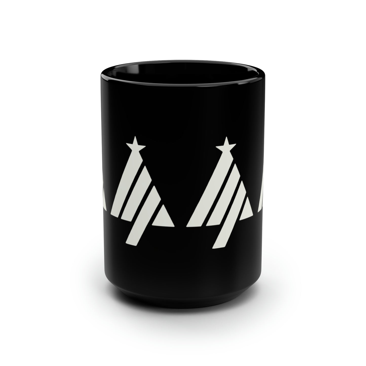 True Holiday White Dove White Solids Black Mug, 15oz