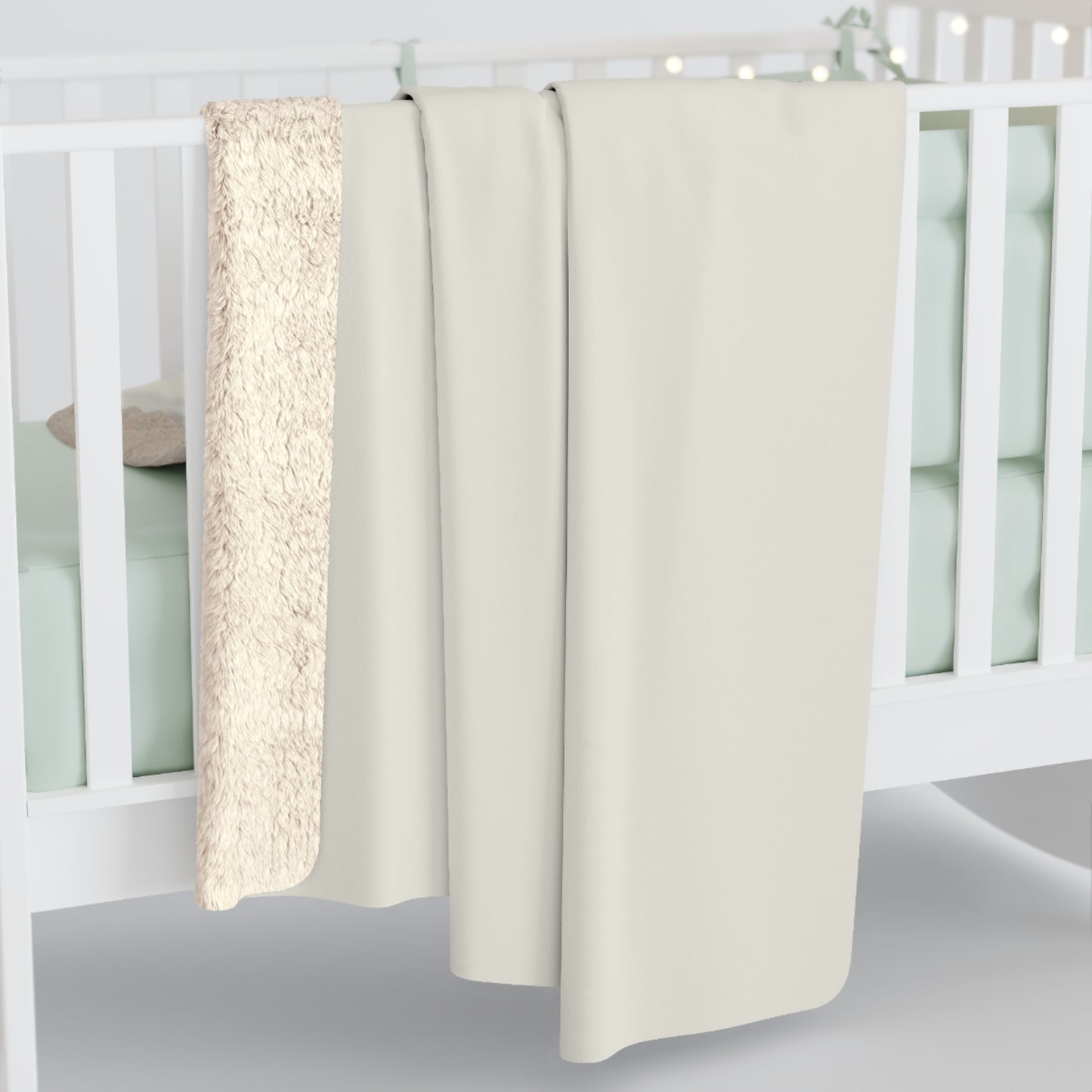True Holiday Swiss Coffee White Solids Throw Blanket