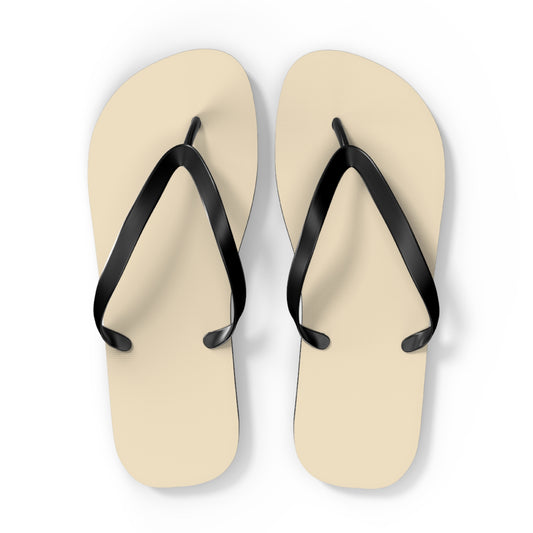 True Holiday Ivory Lustre Yellow Solids Flip Flops