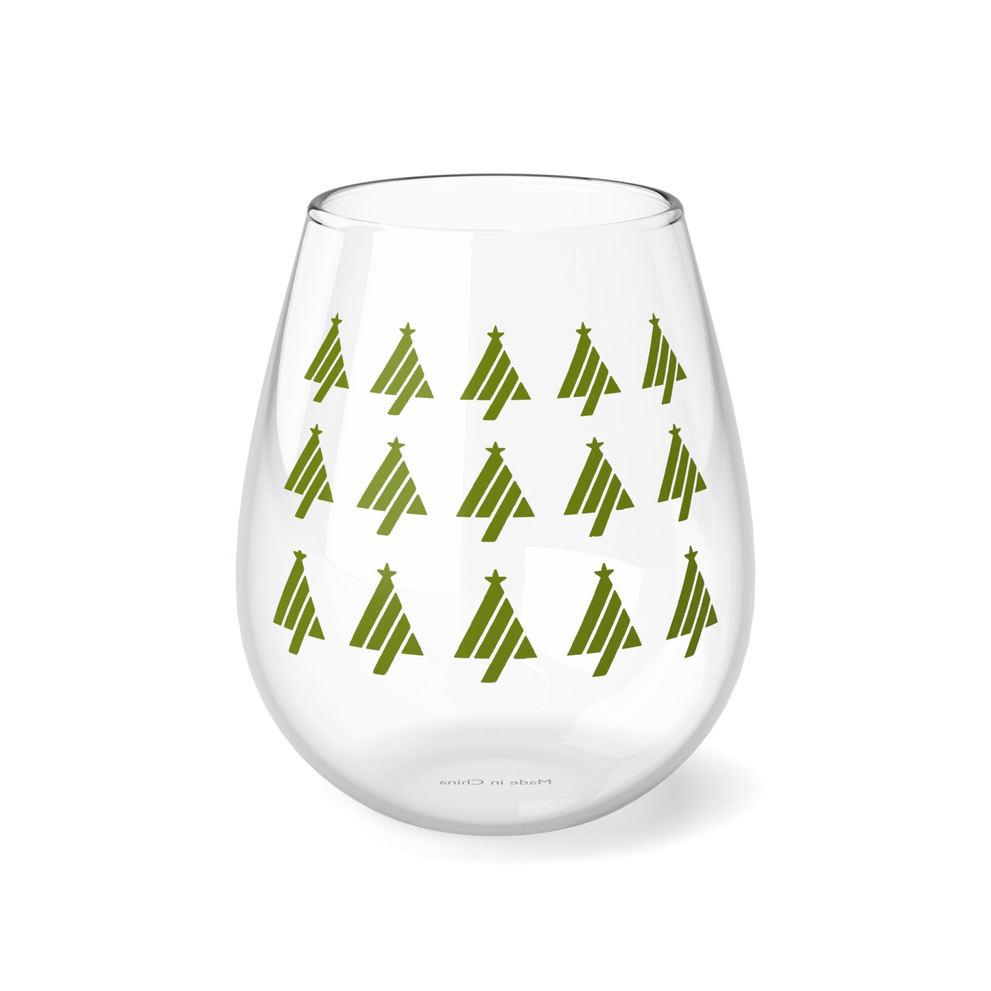 True Holiday Iguana Green Solids 11.75oz Stemless Wine Glass