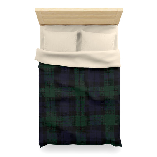 True Holiday Black Watch Tartan Plaid Duvet Cover
