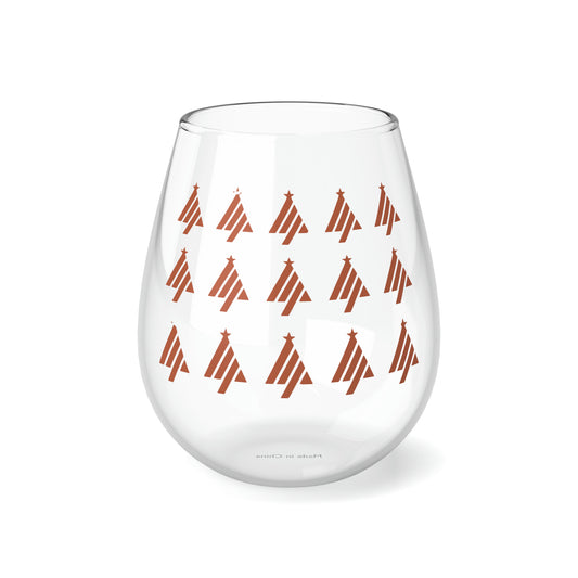 True Holiday Autumn Cover Orange Solids 11.75oz Stemless Wine Glass