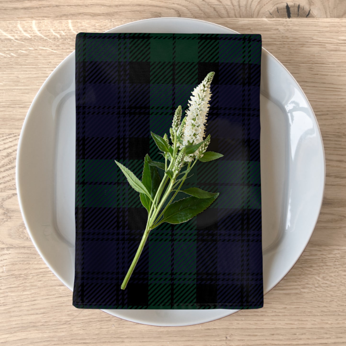True Holiday Black Watch Tartan Plaid Napkins