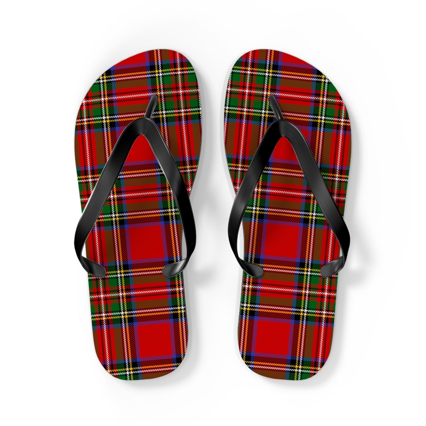 True Holiday Royal Stewart Tartan Plaid Flip Flops