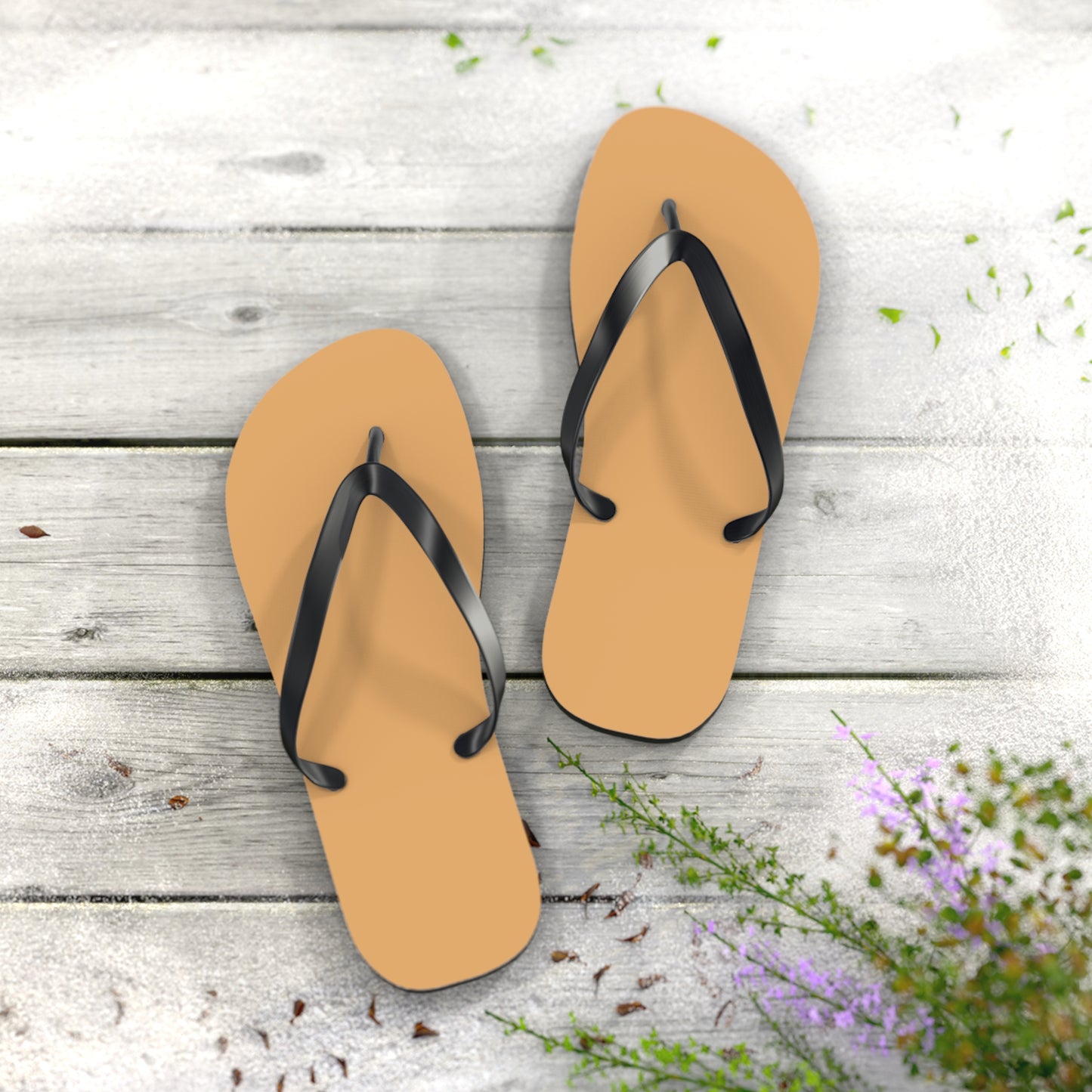 True Holiday Tiger Eye Yellow Solids Flip Flops