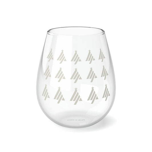 True Holiday Swiss Coffee White Solids 11.75oz Stemless Wine Glass