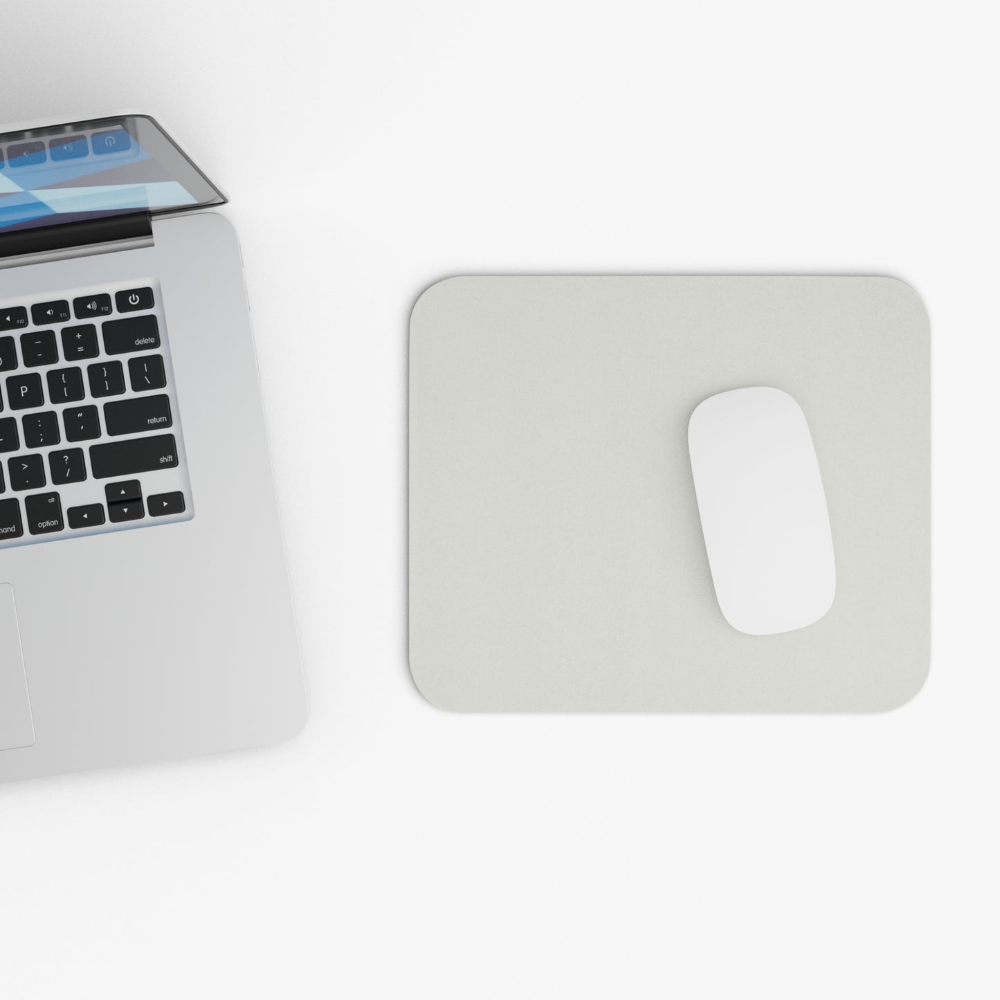 True Holiday White Heron White Solids Mouse Pad