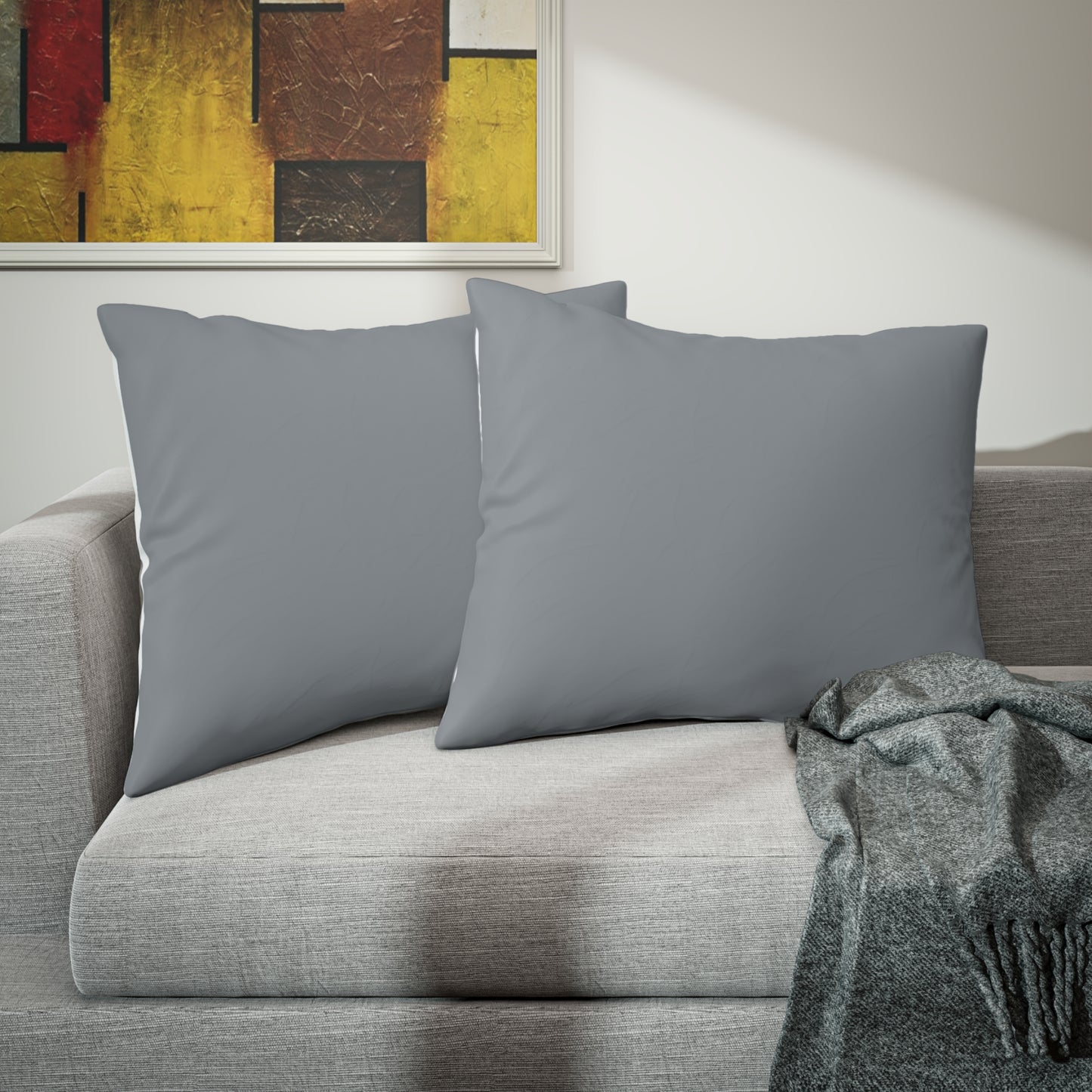 True Holiday Gray Cardigan Gray Solids Pillow Sham