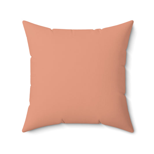 True Holiday Coral Spice Orange Solids 20" Square Throw Pillow
