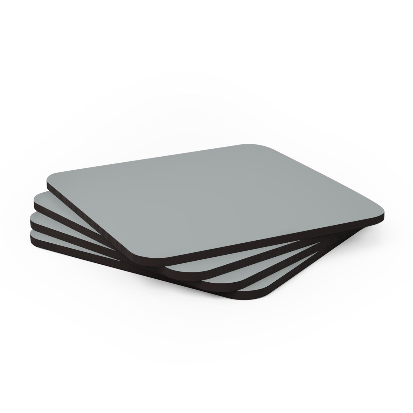 True Holiday Marina Gray Gray Solids Corkwood Coaster Set