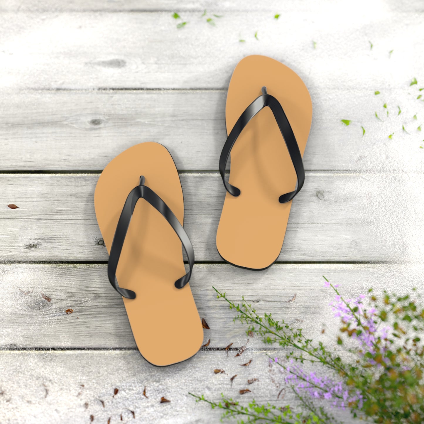 True Holiday Tiger Eye Yellow Solids Flip Flops