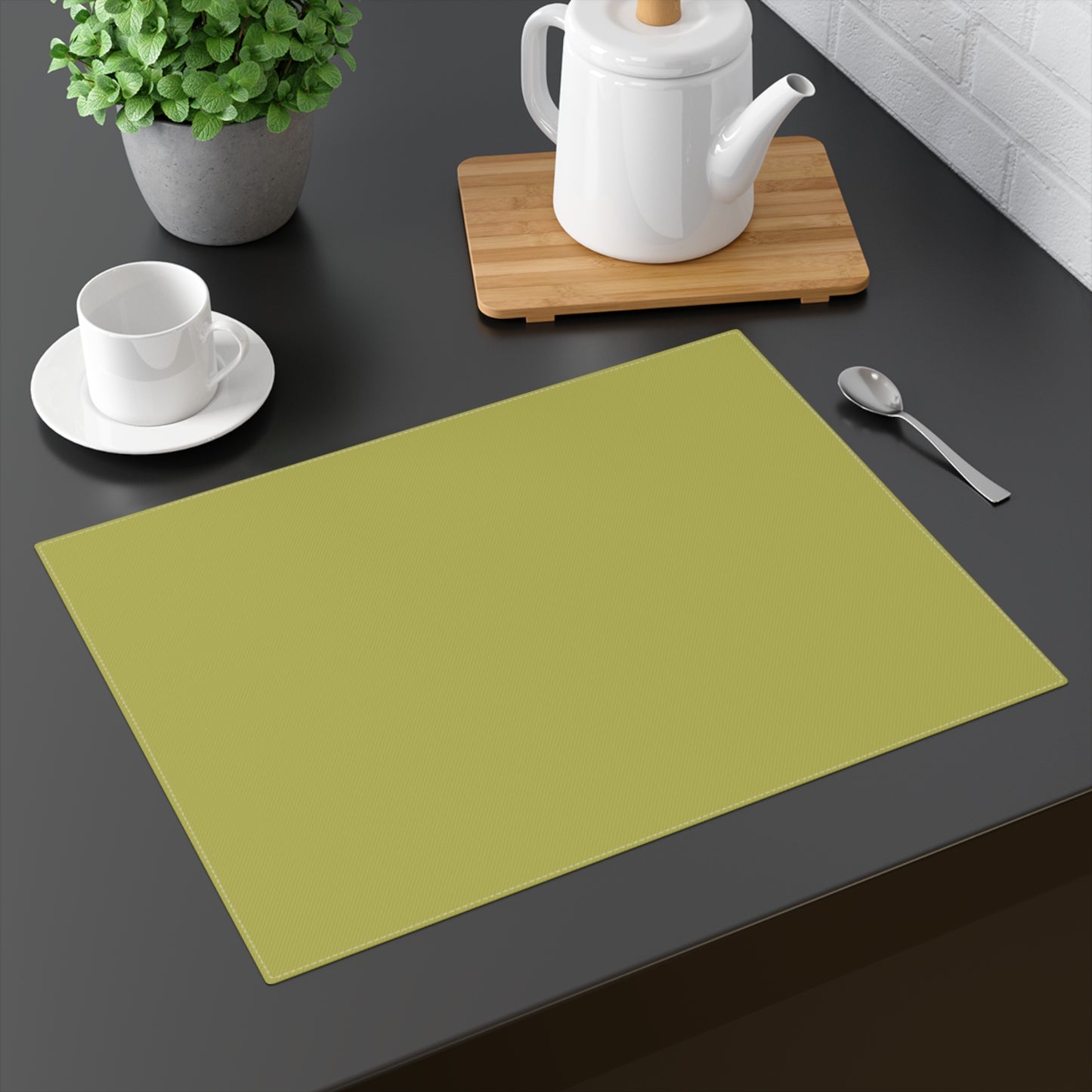 True Holiday Perennial Green Solids Placemat